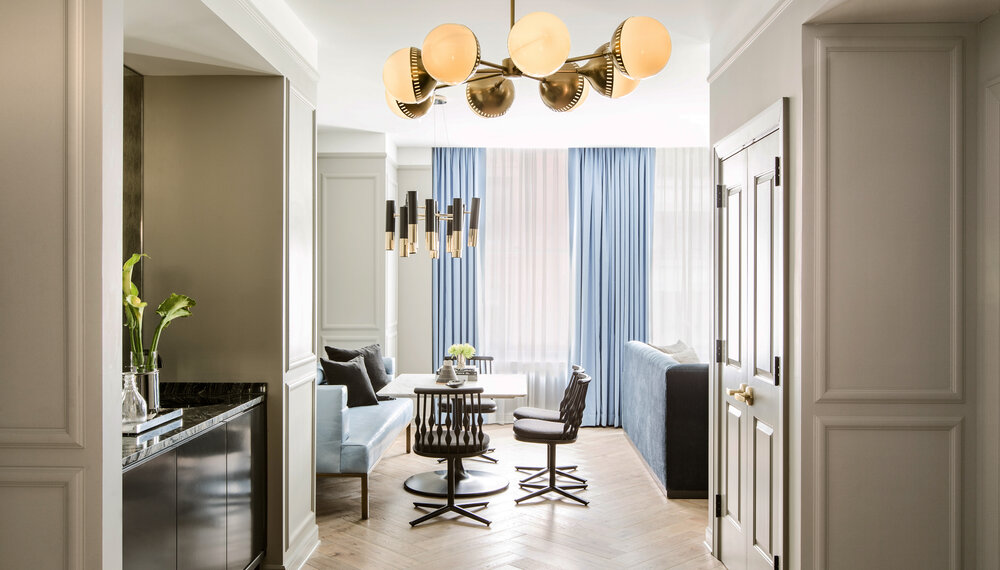 Spacious hotel suite at Kimpton Gray Hotel