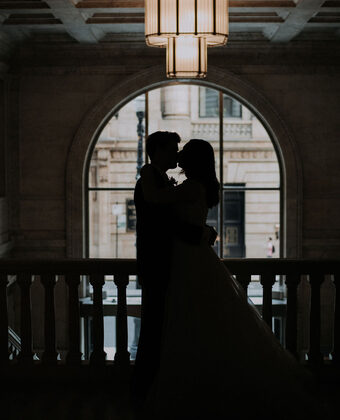 Wedding couple at Gray Hotel