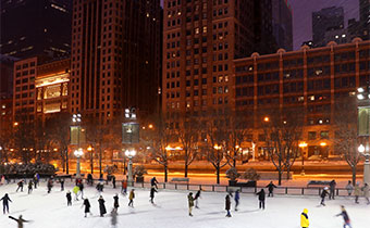 people ice skating