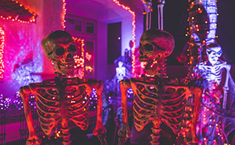 ghost tour skeletons