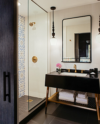 Gray Guestroom Bathroom